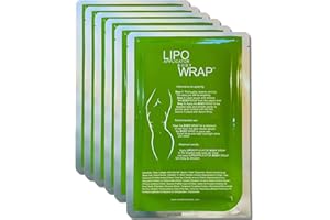 Lipo Applicator Body Wrap Firming Patches - Green Tea, Guarana & Seaweed Wraps | Anti Cellulite Wraps for Tightening & Contouring Belly, Waist, Legs, Arms & Stomach - Premium Lifting 6 Wraps