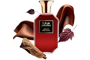 Jawhara Collection Oud Velvet Unisex Eau de Parfum, Woody Ambery Fragrance, With Saffron, Oud Wood & Vanilla Accords, 100ml