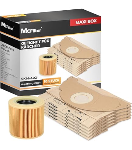 Vhbw 5x Sacchetti Compatibile Con Kärcher VC 5100, VC 5200 Vc 5300 Aspirapolvere 30cm X 30cm 18059996