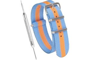 Sniper Bay Nato Strap Watch Strap – Nato Watch Straps for Men and Women with Military-Grade Nylon, Stainless Steel – 18mm, 20mm, 22mm, 24mm Wrist Strap Widths