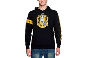 Elbenwald Harry Potter Hoodie Hogwarts Coat of arms and School Coat of arms Front Print and Sleeve Print with Hood and Bag for Men
