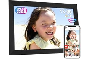 UCMDA 10.1 Inch WiFi Digital Photo Frame, Built-In 32GB Smart Cloud Digital Picture Frames with 1280x800 IPS Touch Screen, Auto-Rotate