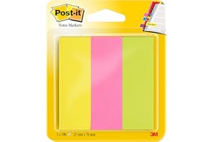 Post-It FT-5101-1476-0 - Notas autoadhesivas - Neón amarillo,rosa y verde lima (3Pack x 100hojas)