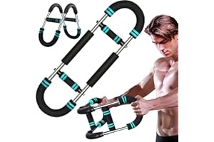 MINXIN Entraîneur de Bras Twister,Barre Power Twister Portable,Extenseur De Poitrine Réglable, Triceps, épaules, Dos, Renforcement des Avant-Bras,pour Entraînement，Entraîneur de Cuisses