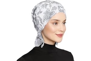 YUWJOOWEE Kopftuch Drucken Kopfbedeckung Kopftuch Schal, Frauen Kopfbedeckung Muslim Bandana Turban Hut, Kopftücher für Damen für Frauen für Krebs, Kopftücher Damen Chemo, Haarausfall Sonnenschutz