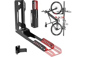 IMAYCC Profi Schwenkbare Fahrrad Wandhalterung, Fahrradhalterung Wand ohne schweres Heben, platzsparender Fahrradständer für die Garage, einfaches Einhängen und Aushängen,kann bis zu 40 kg halten rosa