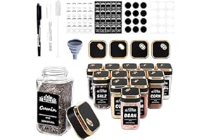 FDGAUCA SET DI 12 VASETTI PER CONDIZIONI - Vasetti quadrati per condimenti - Contenitori per condimenti addensati da 120 ml - Vasetti per condimenti color oro con coperchi in acciaio inox