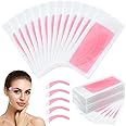 Eyebrows Wax Strips Face Eyebrow Shaper Wax Strips Cold Waxing Strip for Eyebrow Ready to Use Facial Hair Removal Strips for Women Home and Traveling, Double Side (24 Pairs)