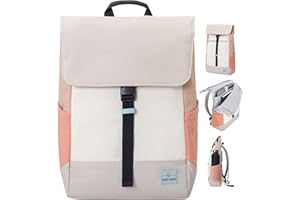 Johnny Urban Mochila Mujer Beis Rosa - MIKA - Grande Macuto para Viaje, Universidad, Oficina - Mochilas con Compartimento para Portátil - Repelente al Agua