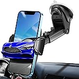 Josnown Handyhalterung Auto, Upgrade Version Silikonschutz Handy Halterung mit EIN-Knopf-Release, 360° Drehung Universal Kfz