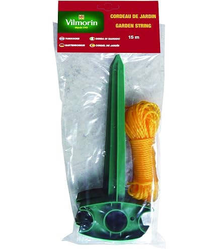 Cordeau De Jardin La Cordeline - 10m Lin Ecru Avec 2 Piquets Hêtre 4mm