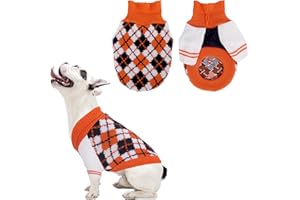 Lollanda Winter Warmer Hundepullover Katzenpullover, Hunde Sweatshirt Haustier Pullover für Katzen Hunde, Haustier Weiche Warme Rollkragen Strickpullover für Kleine Mittelgroße Hunde Katzen, Orange S