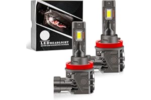 OPL5 H11 LED Headlight Bulbs, Super Bright 10000LM 60W 6500K Xenon White H11 H9 H8 LED Bulbs, All-in-One Car Headlight H11 Halogen Replacement Bulbs, Wireless Plug and Play Conversion Kit, 2PCS