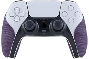 eXtremeRate PlayVital Pegatina para ps5 - Adhesivo de Silicona Antideslizante, Skin de Goma para ps5 Control, Protector con Textura para Mejor Agarre en el Mando (Violeta Oscuro)