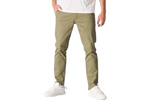 JMOJO Chinos Trousers Men - Stretch Mens Trousers Casual Smart - Mens Chinos Slim Fit Twill Fabric Pants - Flat Front 5 Pocket Trouser for Men UK