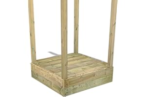 WICKEY Sandkasten Erhöhung aus Holz - Sandkiste - Xtra Box 80 - Sandkasten Buddelkiste mit Deckel für Wickey Spieltürme, Klettergerüste, Schaukelgerüste