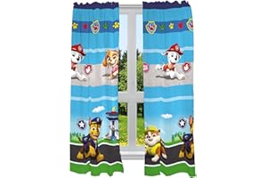 Franco Juego de cortinas para ventana de habitación infantil, 208 x 160 cm, Patrulla Canina