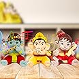 Panda's Box Mantra Chanting Baby Krishna, Hanuman & Ganesha (Pack of 3, 28 CM) | Musical Soft Plush Toys | Best Gifts for Infants, Toddlers & Babies