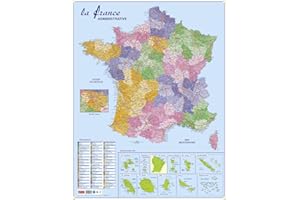 CBG CARTE MURALE France ADMINISTRATIVE 66X84,5 cm BOUCHUT