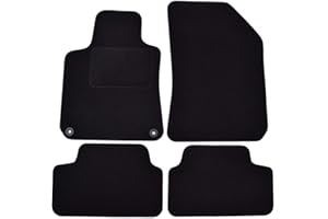 J&J AUTOMOTIVE | Tapis De Sol Noir Velours sur Mesure pour 308 II 2014-2021, Base Antidérapante, Renforcée dans la Zone de la Pédale