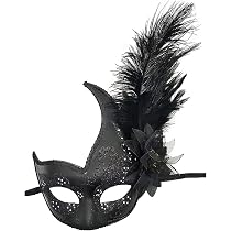 Venezianische Halbmaske – Phantom Der Oper Stil, Blau/schwarz/silber, Verstellbar, Für Karneval, Halloween, Cosplay