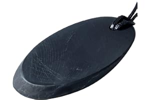 Heka Naturals Shungite Crystal Necklace Pendant | Healing Crystals & Chakra Necklace - Gemstone Jewellery for Men & Women - Spiritual and Joyous Gifts