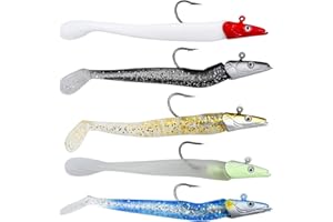 TDDL 5PCS Rapalas Pesca Mar 11cm Señuelos de Pesca Spinning Cebo Realista Peces de Goma Señuelos de Vinilo para Pesca para la pesca de peces depredadores