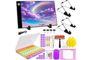 JOYBOY Tablette Lumineuse A3,Diamond Painting Accessoires,Luminosité Réglable Portable Table Lumineuse Planche Dessin avec USB Câble Diamond Painting Accessoires