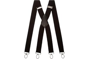 Olata Heavy Duty X-Shape Multi-Purpose Wide Braces/Suspenders with Carabiner Clips - 4cm