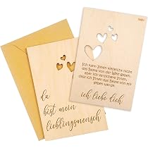 ONLANKET Holz-Glückwunschkarte Mit Sanduhr-Motiv | 15,2 X 20,3 Cm Für Jahrestag & Geburtstag