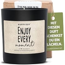 HAPPYSOY Duftkerze Im Glas – Sojawachs, Handgemacht In DE, Mit Spruch, Vegane Kerze Für Zuhause & Geschenk