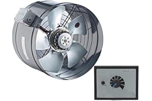 Uzman-Versand YB-300MM Rohrventilator mit 500Watt Drehzahlregler, Kanallüfter Kanalventilator Rohrlüfter Rohrgebläse Ventilator Axialventilator Axial Rohr Kanal Gebläse Lüfter Kanalgebläse