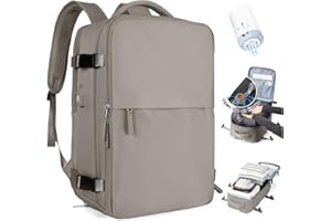 SZLX Sac à Dos Voyage Babine Sous Vide avec Pompe 40x30x20 Bagage Cabine 40x20x25 Sous Vide pour Ryanair Wizz air Easyjet Bagage à Main Femme Homme avec Compartiment Chaussures,Valise Sous Vide