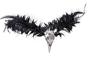 MOSTORY Gothic Black Feather Crown for Witch Halloween Cosplay