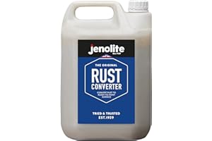 JENOLITE Convertisseur de Rouille Liquide | 5 Litres | Traitement Antirouille pour Métal | Convertisseur de rouille et apprêt | Idéal pour Voitures et autres Surfaces Métalliques