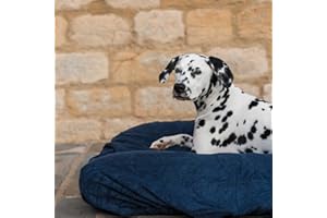 Lords & Labradors Bamboo Drying Cushion & Dog Bed Cover (L, Navy) Suits Sensitive Skin | Machine Washable Dog Cushion | Made From Bamboo To Protect Against Muddy Paws | Cushion Cover For Large Dogs