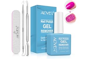 FROVETANI Nagellackentferner (15ML), Gel-Entferner für Nägel, Verletzen Sie unsere Nägel Nicht, Soak-Off Gel Polish in 2-3 Minuten Entfernen, mit 1 PCS Cuticle Pusher + 1 PCS Nagellack Schaber