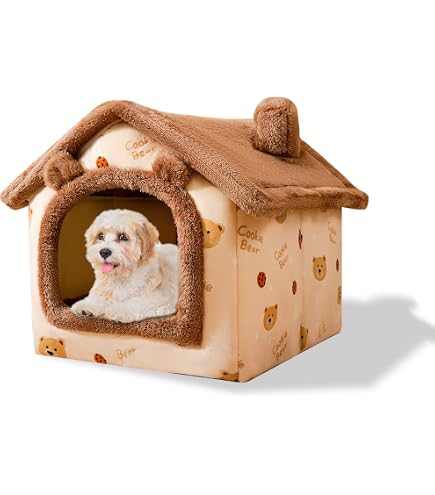 Jiupety Hundezelt Für Drinnen – Atmungsaktives Hundebett Mit Rahmen, Waschbar & Faltbar, Größe L Für 9–18 Kg Hunde
