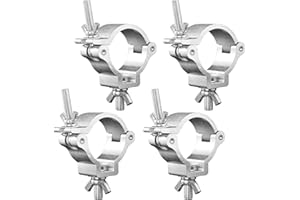 CZGOR Juego de 4 ganchos de aleación de aluminio, resistentes con capacidad de carga de 220 lb/100 kg, apto para tubos con un diámetro exterior de 48 mm a 52 mm para luces de par, luz de cabeza móvil