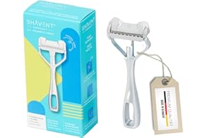 SHAVENT Kompaktowa maszynka do golenia z głowicą oscylacyjną dla kobiet, delikatna i bezpieczna maszynka do strzyżenia nóg, bikini, bez plastiku, metalowa, trwała, wyprodukowana w DE (magnetyczna