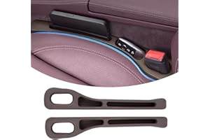 VLEDARLING 2 Pezzi Organizer per Lato Sedile Auto, Car Seat Gap Organizer, Tasca Della Console Del Sedile Anteriore, Organizzatori di riempimento Fessure Auto, Organizer per seggiolino auto (Marrone)