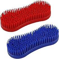 2 Pettini In Gomma Per Cavalli - Rimuovi Peli Facilmente | Doppio Raschietto - Foto 2