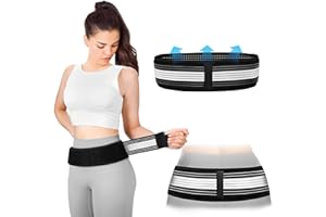 23GUANYI Sciatica Belt, Sacroiliac Belt Support Relieve Back Pain & SI Joint, Anti-Slip Adjustable Lower Back Support for Men Women, Sciatica Pain Relief Products for Pelvis Lumbar Nerve Leg (Black, M)