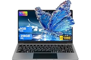 bvate PC Portatile 14" Win 11 Notebook 256 GB ROM Supporta l'espansione SSD 1TB 8GB RAM 2.4G+5G WiFi 1080 FHD BT4.2 USB HDMI con mouse senza fili & adesivi per tastiera Italiana-Grigio