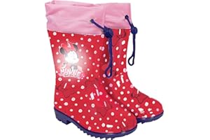 PERLETTI Stivaletti Pioggia Minnie da Bambina - Stivali Disney Impermeabili Bambine con Minni Mouse