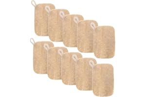 Genérico 10 Piezas Esponjas de Cocina de Luffa Natural Paquete para Lavado de Platos Eliminación de Manchas y Limpieza Suave para Superficies y Utensilios de Cocina Eco y Seguro