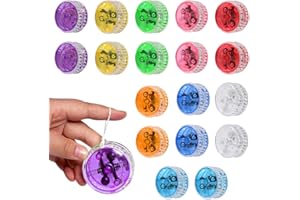 XPJBKC Yoyo Bambini, 18 Pezzi LED Yo Yo Bambini, Reattivo Yoyo, yoyo Luce LED per bambini, Giocattoli yoyo per Principianti, Plastica Responsive yoYo, per Studente Principiante