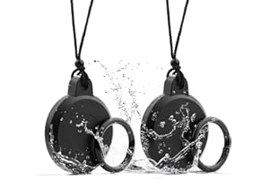 WALLFID Wodoodporny stojak na Airtag, naszyjnik z Airtag, breloczek do kluczy Airtag, etui Airtag, pełne pokrycie śrubami, ukryty lokalizator GPS Airtag, Airtag dla dzieci, osób starszych (zestaw 2 szt.,