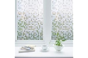 Zindoo Pellicola Vetri Pellicola Privacy per Vetri Pellicola Decorativa per Finestre Pellicola Anti-UV per Ufficio Bagno Camera da Letto Sala di Riunione(60cm X 200cm)