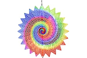 CIM Scacciapensieri in metallo – Rainbow Vortex – 250 mm – Windmobile girevole con colori brillanti – inclusa sospensione – attraente decorazione per finestre e giardino